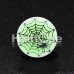 Glow in the Dark Spider Web Single Flared Ear Gauge Plug