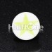 Glow in the Dark Solo Star Single Flared Ear Gauge Plug
