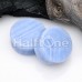 Blue Lace Agate Stone Double Flared Ear Gauge Plug