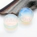 Faceted Opalite Stone Double Flared Ear Gauge Plug