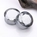 Faceted Hematite Stone Double Flared Ear Gauge Plug