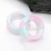 Milky Way Flexible Silicone Double Flared Ear Gauge Tunnel Plug