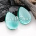 Teardop Cat Eye Stone Double Flared Ear Gauge Plug