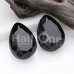 Faceted Single Side Glass Double Flared Tear Drop Ear Gauge Plug