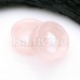 Pink Rose Quartz Stone Double Flared Eyelet Tunnel Ear Gauge Plug