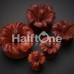 Hibiscus Flower Natural Sawo Wood Ear Gauge Plug
