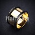 Gold Plated No Flare Ear Gauge Tunnel Plug