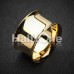 Gold Plated Double Flared Ear Gauge Tunnel Plug