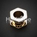 Gold PVD Hexa Bolt Screw-Fit Ear Gauge Tunnel Plug Gold PVD Hexa Bolt Screw-Fit Ear Gauge Tunnel Plug