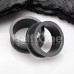 Matte Black Steel Screw-Fit Ear Gauge Tunnel Plug