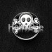 Skull & Crossbones Hollow Steel Single Flared Ear Gauge Plug
