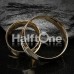 Supersize Gold Plated Double Flared Ear Gauge Tunnel Plug