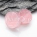 Supersize Pink Rose Quartz Natural Stone Double Flared Ear Gauge Plug