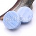 Supersize Blue Lace Agate Stone Double Flared Ear Gauge Plug