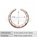 Rose Gold Faceted Textured Septum Retainer Ring