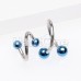 Basic Steel Twist Spiral Ring with Colored Balls Basic Steel Twist Spiral Ring with Colored Balls