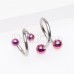 Basic Steel Twist Spiral Ring with Colored Balls