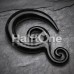 Double Tribal Spiral Acrylic Ear Gauge Spiral Hanging Taper