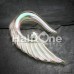 Iridescent Angelic Wing Acrylic Ear Gauge Hanger