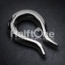 Curved Pincher Steel Ear Gauge Buffalo Taper 