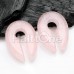 Rose Quartz Stone Keyhole Ear Weight Gauge Hanger