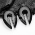 Black Agate Stone Keyhole Ear Weight Gauge Hanger