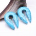 Turquoise Howlite Keyhole Ear Weight Gauge Hanger