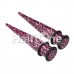 Leopard Skin Acrylic Ear Stretching Taper