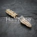 Golden Feather Fake Taper Earring