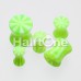 Beach Ball Pinstripe Acrylic Double Flared Ear Gauge Plug