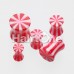 Beach Ball Pinstripe Acrylic Double Flared Ear Gauge Plug