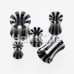 Beach Ball Pinstripe Acrylic Double Flared Tunnel Plug Beach Ball Pinstripe Acrylic Double Flared Tunnel Plug