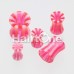 Beach Ball Pinstripe Acrylic Double Flared Tunnel Plug Beach Ball Pinstripe Acrylic Double Flared Tunnel Plug
