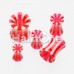 Beach Ball Pinstripe Acrylic Double Flared Tunnel Plug Beach Ball Pinstripe Acrylic Double Flared Tunnel Plug