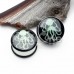 Evil Octopus Acrylic Glow in the Dark Single Flared Ear Gauge Plug