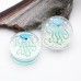 Pirate Octopus Clear UV Double Flared Ear Gauge Plug