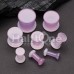Heather Purple Acrylic Glow in the Dark Single Flared Ear Gauge Plug
