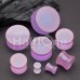 Lilac Purple Acrylic Glow in the Dark Double Flared Ear Gauge Plug