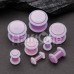 Lilac Purple Basic Acrylic Glow in the Dark No Flare Ear Gauge Plug