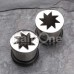 Atomic Burst Steel Single Flared Ear Gauge Plug