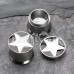 Steel Black Star Threaded Ear Gauge Plug