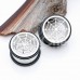 Spider Web Steel Double O-ring Ear Gauge Hollow Plug Spider Web Steel Double O-ring Ear Gauge Hollow Plug