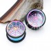 Colorline Spider Web Steel Double O-ring Ear Gauge Hollow Plug