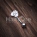 Blooming Rose Curved Barbell Eyebrow Ring