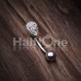 Aria Sparkle Teardrop Curved Barbell Eyebrow Ring