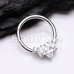 Gem Marquis Steel Seamless Hinged Clicker Ring Gem Marquis Steel Seamless Hinged Clicker Ring