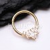 Golden Gem Marquis Steel Seamless Hinged Clicker Ring Golden Gem Marquis Steel Seamless Hinged Clicker Ring