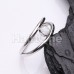 Double Hoop Opal Steel Seamless Hinged Clicker Ring