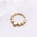 Golden Queen of Hearts Steel Seamless Hinged Clicker Ring Golden Queen of Hearts Steel Seamless Hinged Clicker Ring