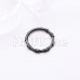 Black Bones Steel Seamless Hinged Clicker Ring